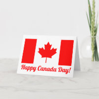 Bonne fête du Canada Carte de voeux drapeau canadi