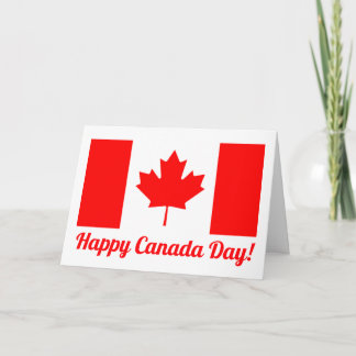 Bonne fête du Canada Carte de voeux drapeau canadi