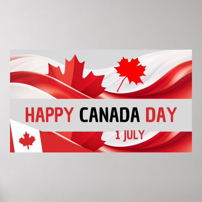 Bonne fête du Canada, Poster du 1er juillet. Drape (Devant)