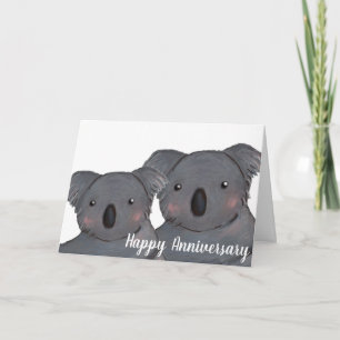 Bonne fête koala carte mari & femme