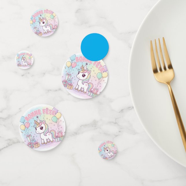 bonne fête licorne  confetti (Group)