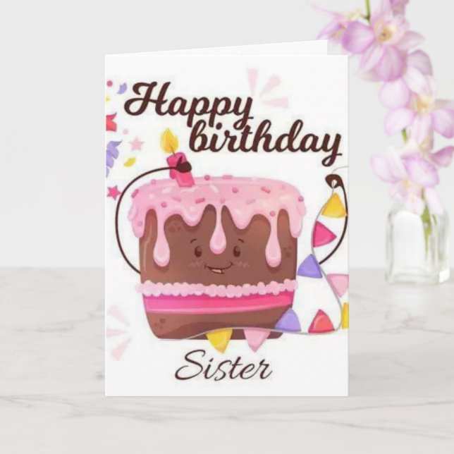 Bonne fête Soeur carte d'anniversaire (Orchidée)