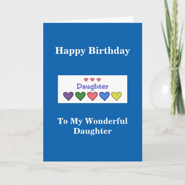 Bonne fille d'anniversaire - Carte GH (Devant)