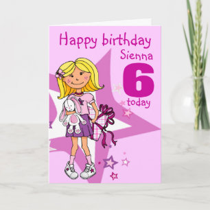 Bonne fille d'anniversaire personnalisez la carte 