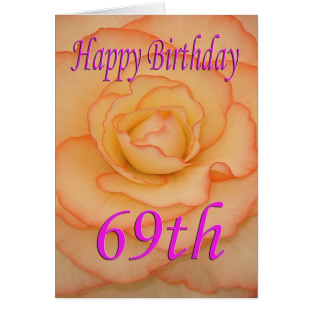 Bonne Fleur d'anniversaire 69e (Devant)