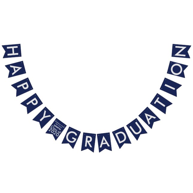 Bonne Graduation Bleue Bannière de Bunting École (Tout)