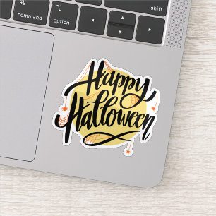 Bonne Halloween araignées toile autocollant