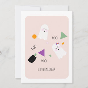 Bonne Halloween jolie carte Ghost Sprinkles