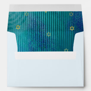 Bonne Hanoukka. Enveloppes personnalisées Gold Men