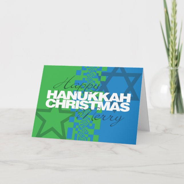 Bonne Hanoukka Joyeuse carte de Noël (Devant)
