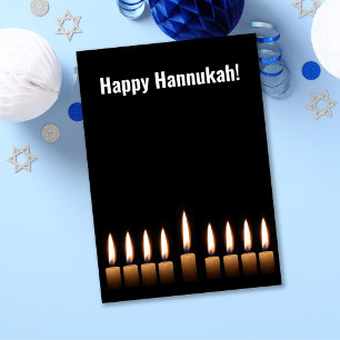 Bonne Hanoukka neuf bougies Carte de voeux