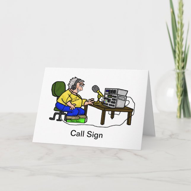 Bonne Happy Ham Operator Carte de voeux Customisez (Devant)