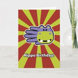 Bonne hippo carte d'anniversaire