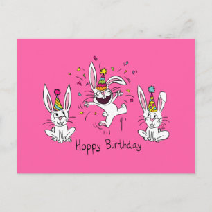 Bonne Hoppy Anniversaire Lapin Lapin Lapins Carte 