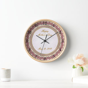 Bonne horloge de la fête des mères