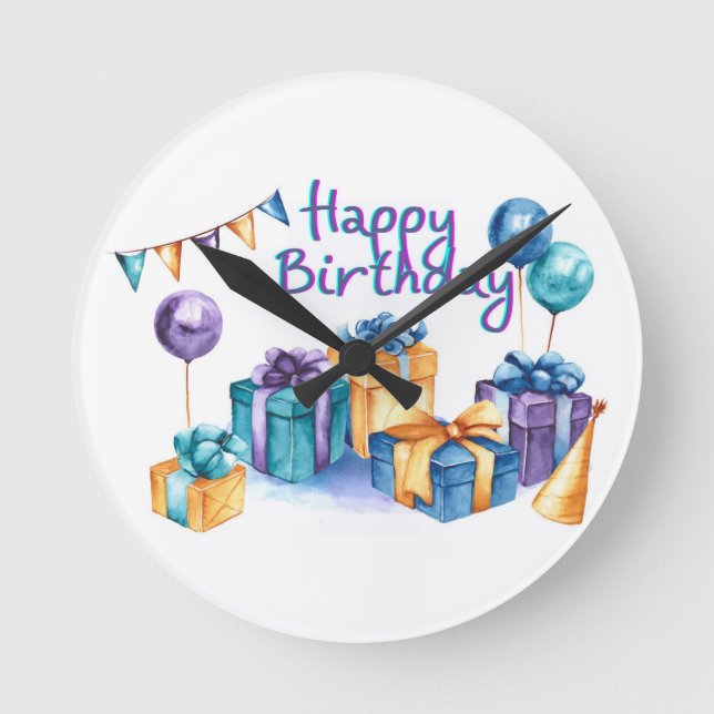 Bonne horloge murale acrylique anniversaire (Recto)