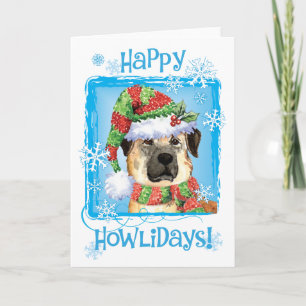 Bonne Howlidays Anatolian Shepherd Carte de vacanc