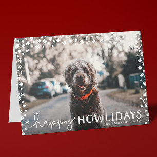 Bonne Howlidays Pet Lover Carte de voeux de vacanc