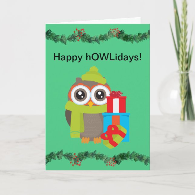 Bonne HOWLideays Carte de Noël pour les amateurs d (Devant)