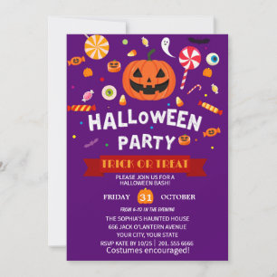 Bonne Invitation à la fête d'Halloween
