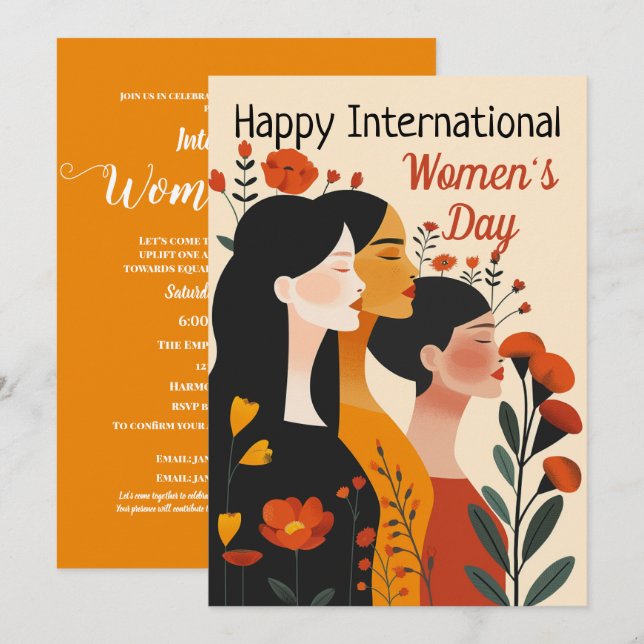 Bonne Invitation à la Journée internationale de la (Devant / Derrière)