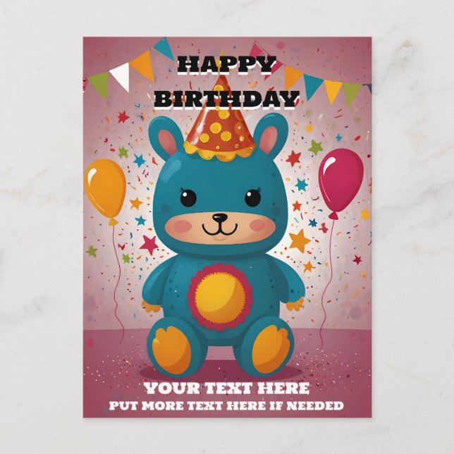 Bonne invitation d'anniversaire (Devant)