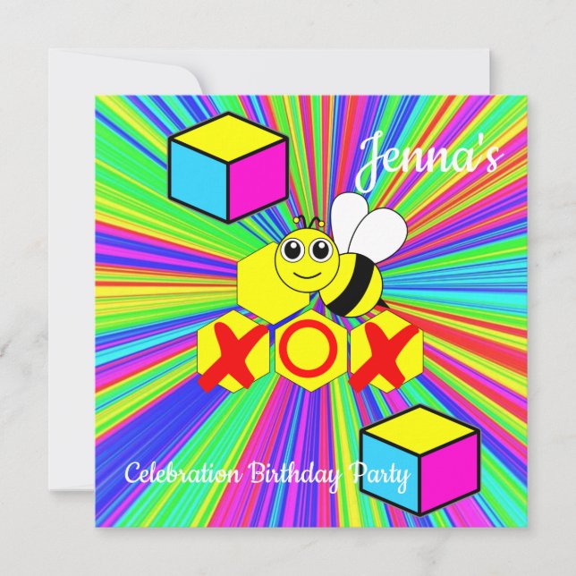 Bonne invitation de carte d'anniversaire (Devant)