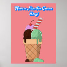 Bonne journée de crème glacée ! Affiche