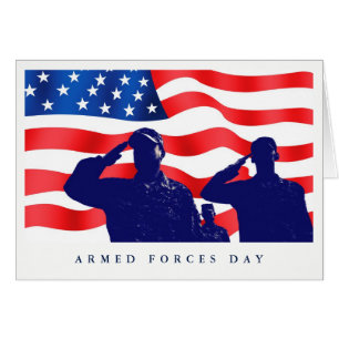 Bonne Journée des Forces Armées. Carte patriotique