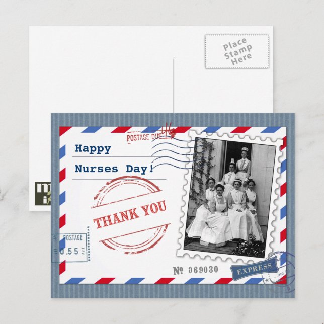 Bonne Journée des infirmières. Cartes postales de  (Devant / Derrière)