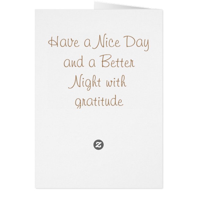 Bonne Journée Et Bonne Nuit Avec Gratitude (Dos)