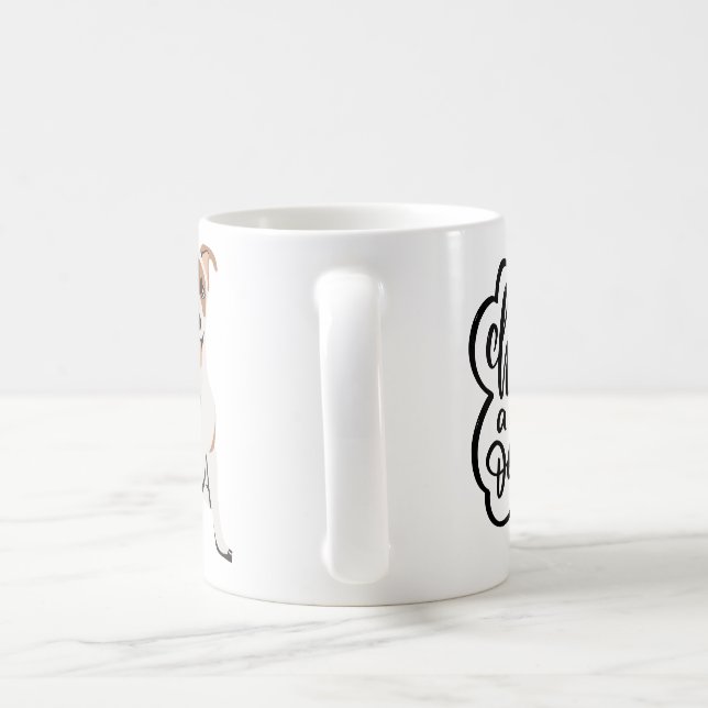 Bonne journée Mug avec photo de chien (Poignée)