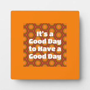 Bonne journée Orange Hexagon Motif Boho Plaque
