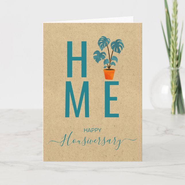 Bonne maison anniversaire carte de référence housi (Devant)
