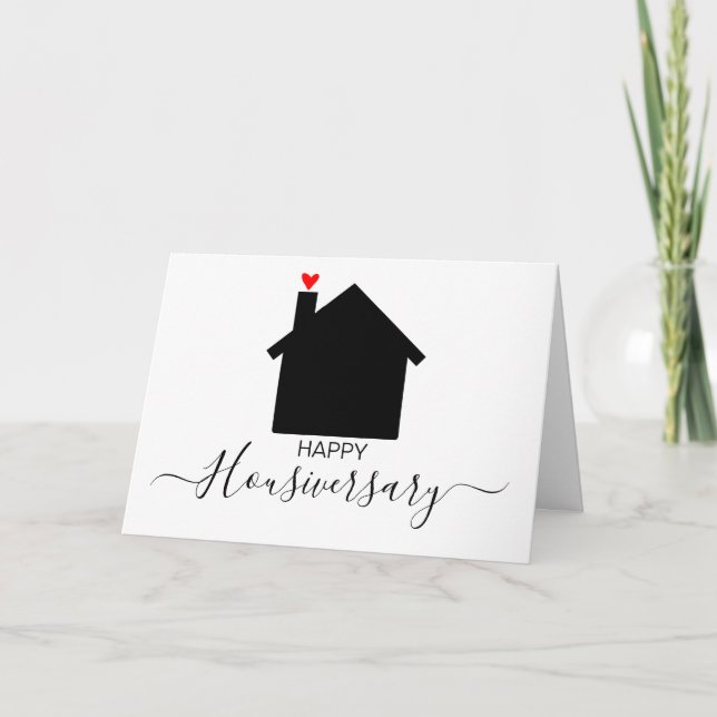 Bonne maison anniversaire carte de référence housi (Devant)