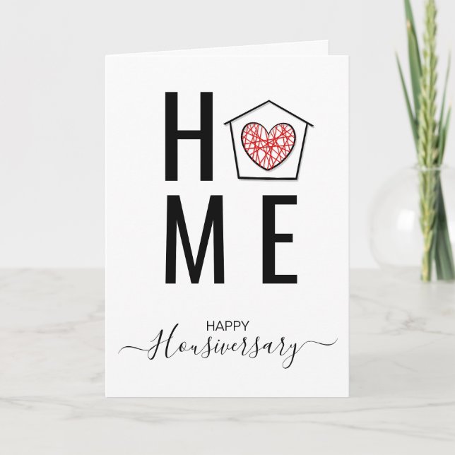 Bonne maison anniversaire carte de référence housi (Devant)
