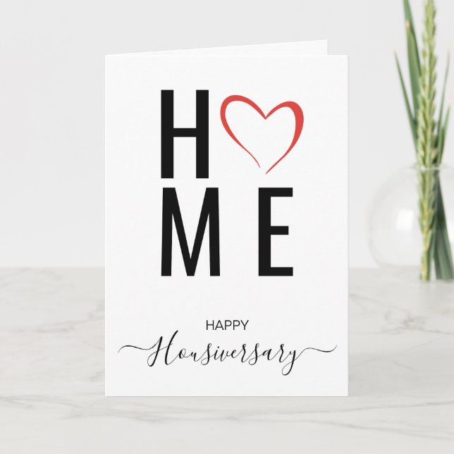 Bonne maison anniversaire carte de référence housi (Devant)