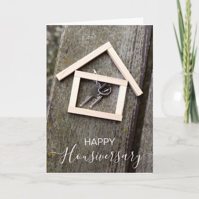 Bonne maison anniversaire carte de référence housi (Devant)