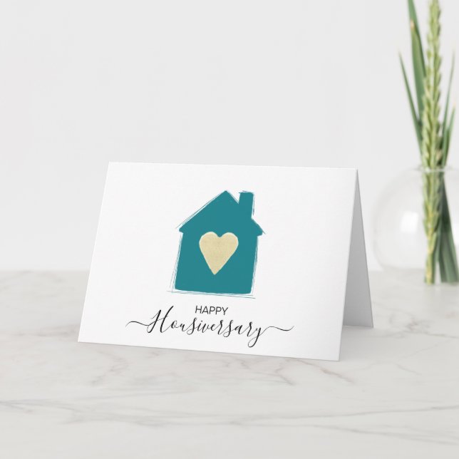 Bonne maison anniversaire carte de référence housi (Devant)