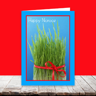 Bonne Norooz Perse Carte de Nouvel An — Grass blé