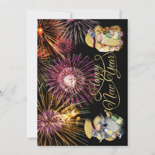 Bonne nouvelle année Gnomes Carte de voeux