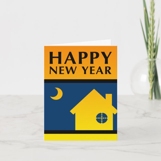 bonne nouvelle année nouvelle adresse faire-part (Devant)
