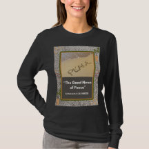 Bonne nouvelle de la paix - T-shirt noir à manches