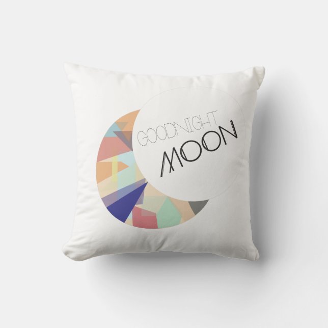 Bonne nuit coussin décoratif de lune (Recto)