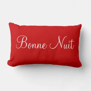 Bonne Nuit Sweet Dreams Decorative Bedroom Accent Lumbar Pillow