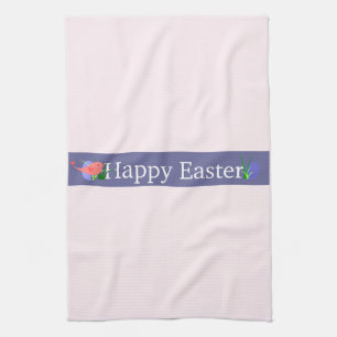 Bonne Pâques Bannière violet serviette de cuisine