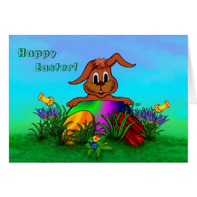 Bonne Pâques ! Lapin de Pâques (Devant horizontal)