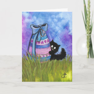 Bonne Pâques par BiHrLe Carte de chat noir