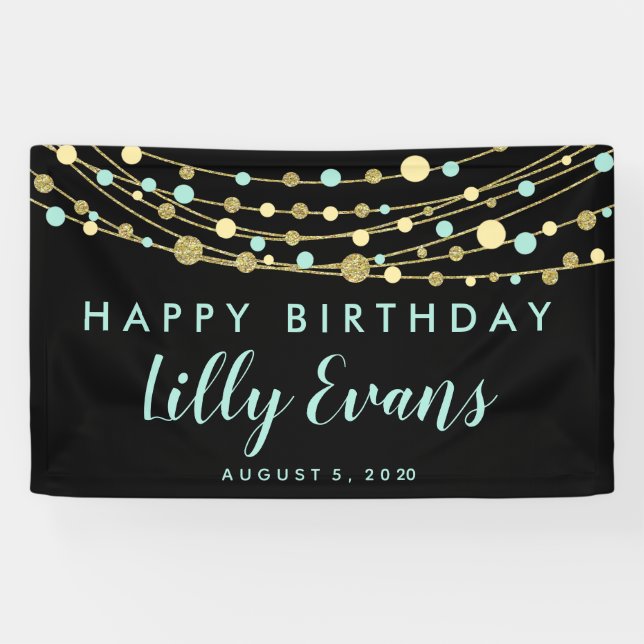 Bonne personnaliser de bannière d'anniversaire, 30 (Horizontal)