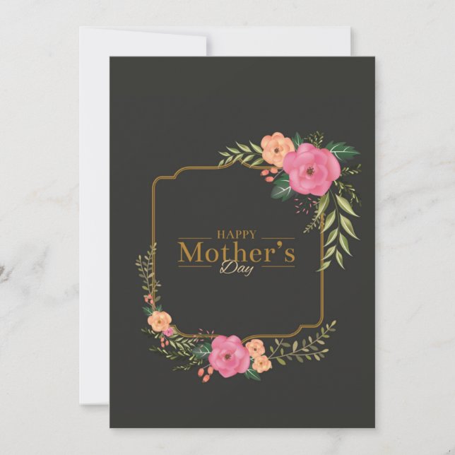 Bonne première carte de coeur de la fête des mères (Devant)